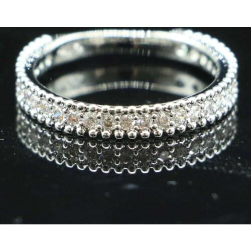 22x3mm Luxury SheCrown Created White Cubic Zirconia Gift For Ladies Jewelry Making Silver Rings