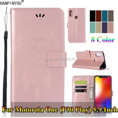For Motorola One / P30 Play P30Play 5.9" 3D Pattern Owl Luxury Flip PU Leather Case Card Insert Slots Wallet Stand Cover