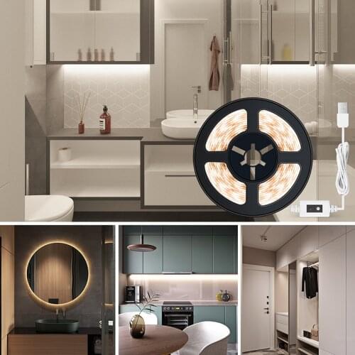 2M 3M 4M 5M LED Light Strips Bedroom USB Powered 5V BackLight Lamp Lighting Living Room Night Light Cabinet Kitchen Decor