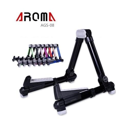 AROMA AGS-08 Universal Foldable A-Frame Instrument Stand Guitar Stand for Acoustic Guitar, Classical, Electric, Violin, Ukulele