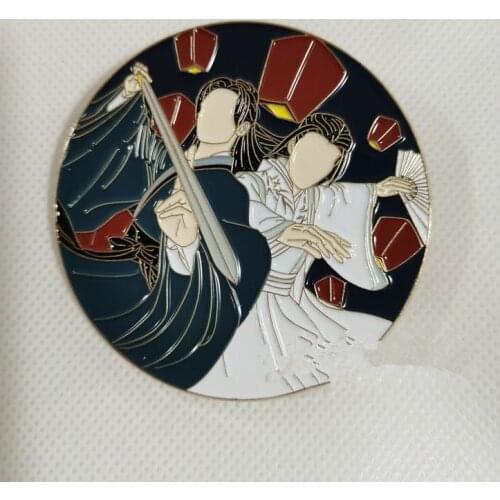 In stock WORD OF HONOR Shan He Ling Wen Kexing Zhou Zishu Metal Badge Pin