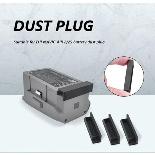 Drone Body Battery Port Protection Cover Cap Charging Port Dust Proof Plugs with Battery Serial Number Stickers for DJI Air 2S