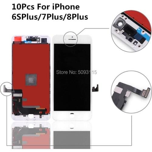 10Pcs Grade AAA+++ For iPhone 6S Plus 6SP 7P 8PLUS LCD With 3D Force Touch Screen Digitizer Assembly Display No Dead Pixel