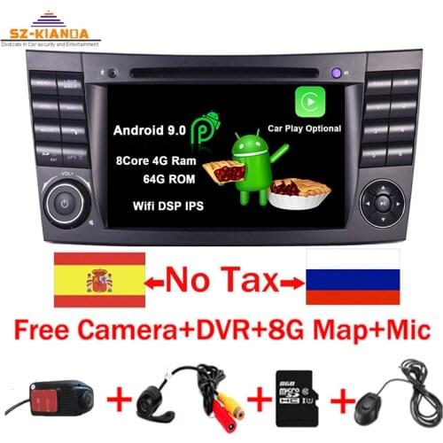 7" android 10 car gps navigation For Mercedes Benz E-Class W211 E200 E220 E300 E350 Quad Core Wifi 3g Radio stereo multimedia