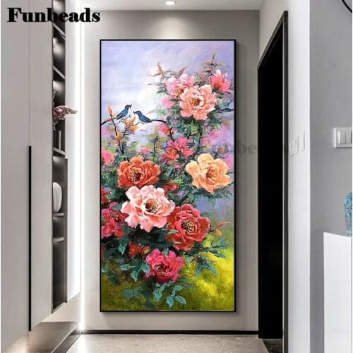 5D DIY Full Square Round Drill Diamond Painting Bird Flower Landscape Diamond Mosaic Animal Embroidery Cross Stitch Decor FF4242