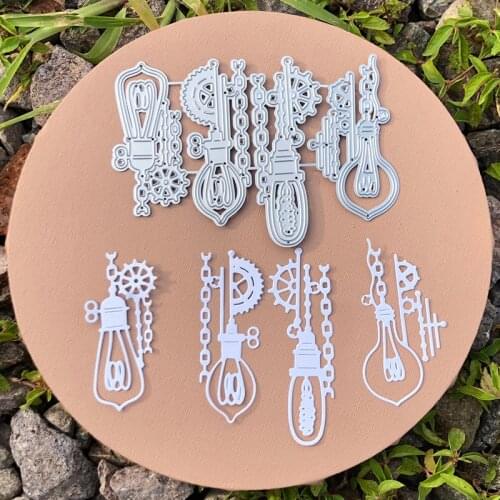 CH 2021 New Arrival light bulb Metal Cutting Dies 3D DIY Scrapbooking Carbon Sharp Craft Die Photo Invitation Cards Decoration