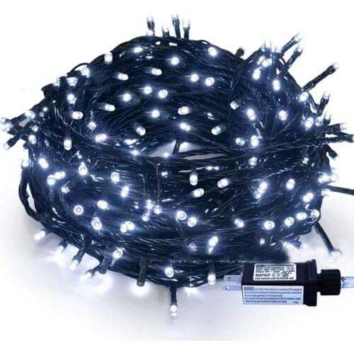 Thrisdar 100M 1000LEDS Green Wire Christmas Fairy Starry String Lights 8 Modes Outdoor Xmas Wedding Party Twinkle Garland Light