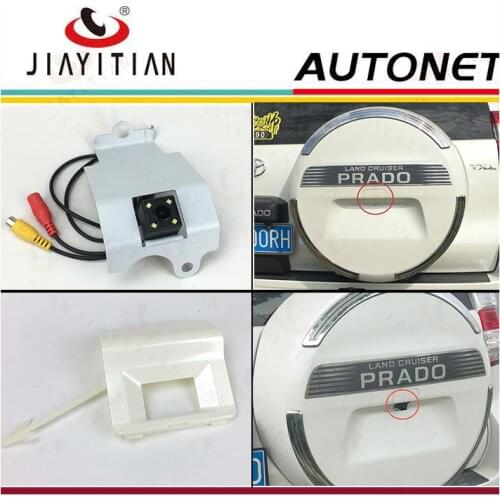 JIAYITIAN reserved hole camera For Toyota Prado Install In Spare Tire Cover HD CCD/Backup parking rear view Reversing Camera