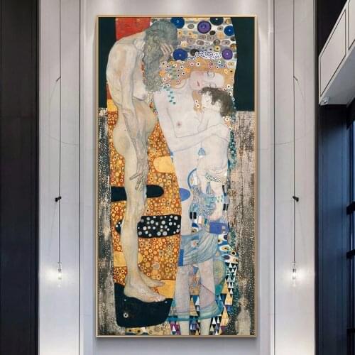 Klimt family canvas painting Customed Your Own Photo Print on Canvas Moshe