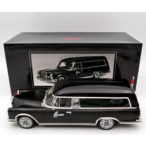 SCHUCO 1:18 FOR Mercexdes-Beniz 600 HEARSE FUNERAL CAR 1965 CARRO FUNEBRE Resin Toys Car Models Black