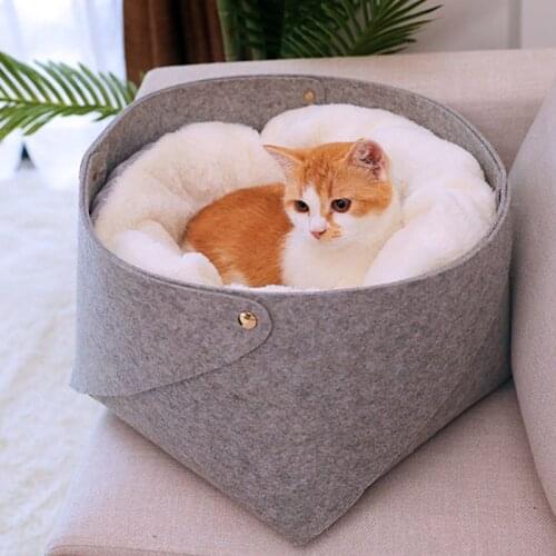 Cat Basket Pet Dog Bed for Cat Warm Bed Dogs Houses for Cats Pets Products House for Cat Puppy Soft Comfortable House Small