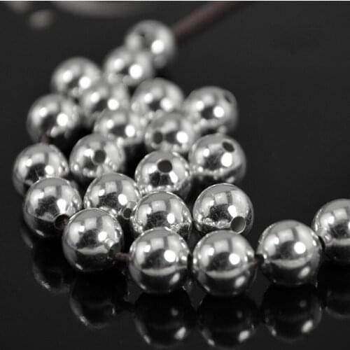 Round Metal Spacer Beads 3 mm 4mm 5mm 6mm 8mm 10mm Spacers Loose Bead for Fashion DIY Jewelry Making Findings Components
