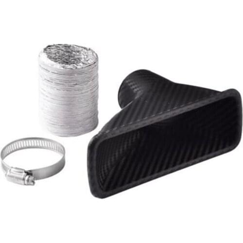 Car Cold Air Intake System Kit Air Filter Auto Front Bumper Turbo Air Intake Pipe Turbine Inlet Pipe Air Funnel Kit