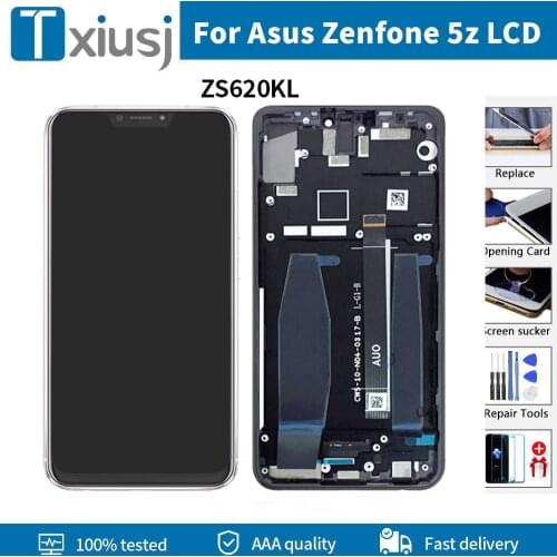 Original For Asus Zenfone 5z ZS620KL LCD Display Touch Screen With Frame Digitizer Assembly For ASUS Zenfone S620KL LCD