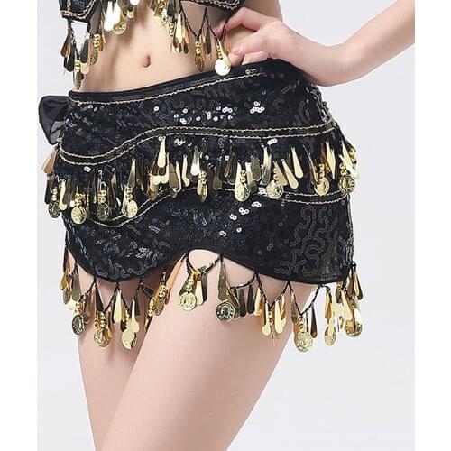 2018 Belly Dance Belt Indian/Bollywood Dance Costume Accessories Belt Belly Dance Hip Scarf Bellydance Coins Belt