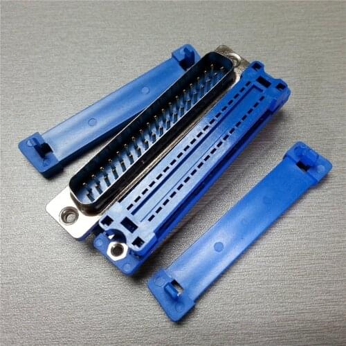 2Pcs D-SUB DIDC 37 Pin Male Straight IDC Type Adapter Connector For Flat Cable DB37