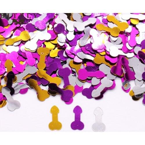400pcs Colorful Romantic Willy Penis Confetti Bachelor Party Scraping Paper Dining Table Decoration Hen Party Supplies