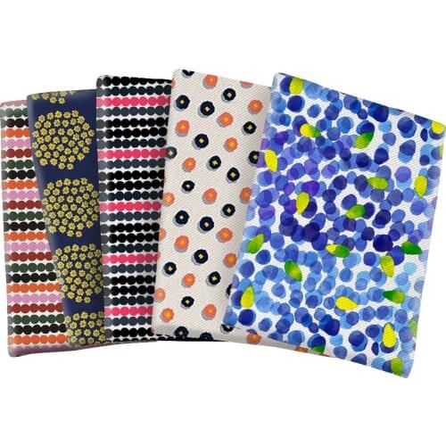 Flower Pattern Polyester Cotton Fabric Printed Twill Fabric for DIY Bag Earing Hair Bow Center Making 50*145cm