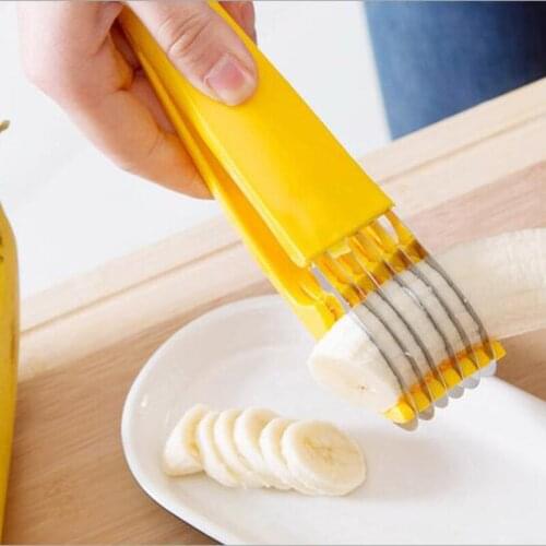 Banana Slicer Green Cut Banana Artifact Fruit Knife Kitchen Gadgets Tools Kitchen Accessories Fruit Tools