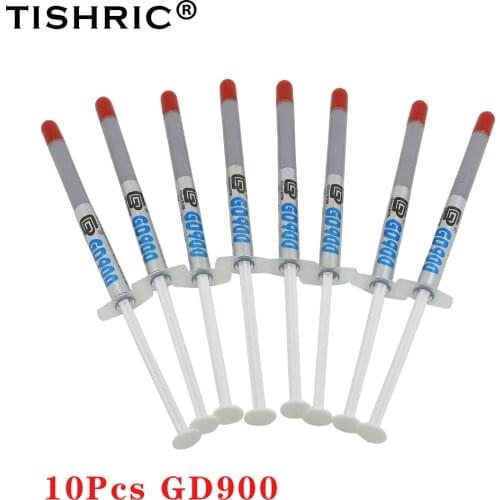 TISHRIC 10PCS GD900 Thermal Grease Conductive Heatsink Plaster Fan CPU GPU Thermal Paste Silicone Compund Glue Cooler Radiator