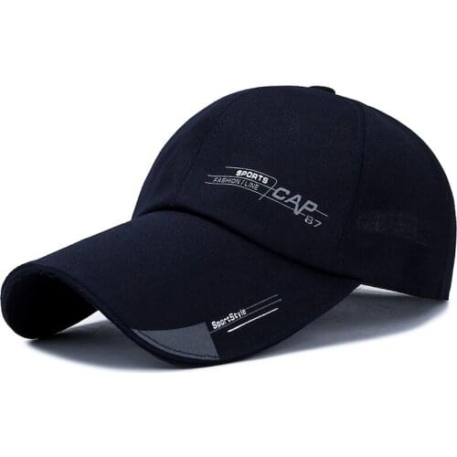 Lengthen Baseball Cap Dome Adjustable Cap Casual leisure hats Solid Color Women Mens Sun Hat