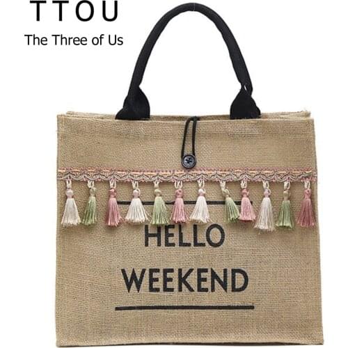 Large-Capacity Letter Pattern Design Shoulder Bags for Women Fashion Casual Brand Ladies Handbags Shopping Beach Vacation Bag