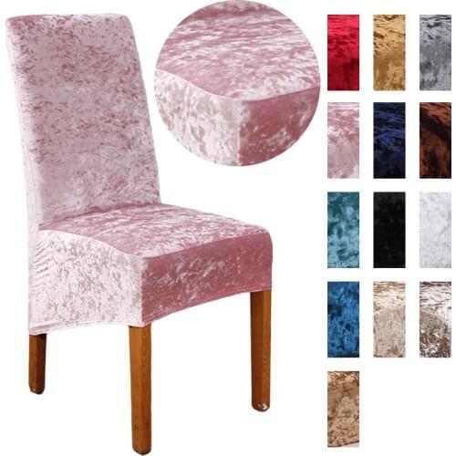 Gold Diamond Velvet Chair Cover for Living Room Party Wedding Birthday Party Decoration Dustproof Seat Cover 1/2/4/6 Pcs