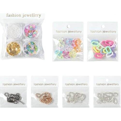 1Set Fascinating Ornament Nail Sparkling Rhinestones Chain Kit Compact Nail Rhinestones Supplies Stylish for Dating
