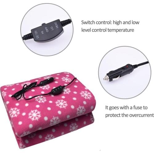 12V Car Home Electric Warming Heating Blanket Pad Shoulder Neck Heating Shawl Soft 45W Ourdoor Traveling Soft Heated Shawl