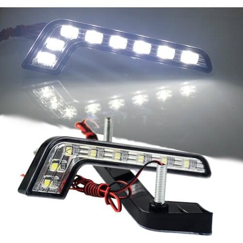 2PCS Car 8 LED 5050 Xenon White Driving Fog Lamp DRL Daytime Running Lights DC 12V Car-styling For Ford Focus 1 2 MK1 MK2 C-max