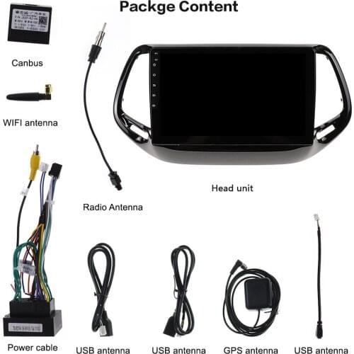 ZWNAV Android 10 IPS Full touch car radio Multmedia player for JEEP COMMANDER 2016+ gps navigation system No 2din DVD