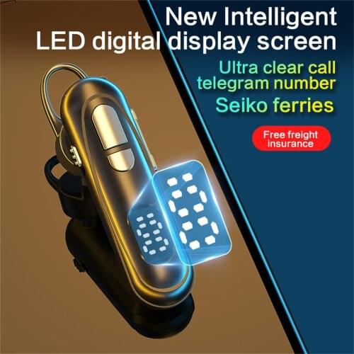 Wireless Headset V5.1 Bluetooth Headphone With Mic Digital Capacity Stereo Handsfree Earphone Ear Hook Headset For Phone PC