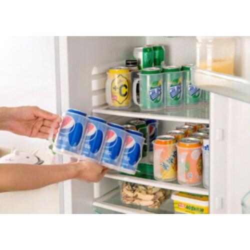 Kitchen Storage Beer Soda Cans Holder Storage Kitchen Organization Fridge Rack 4 Cans Save Space