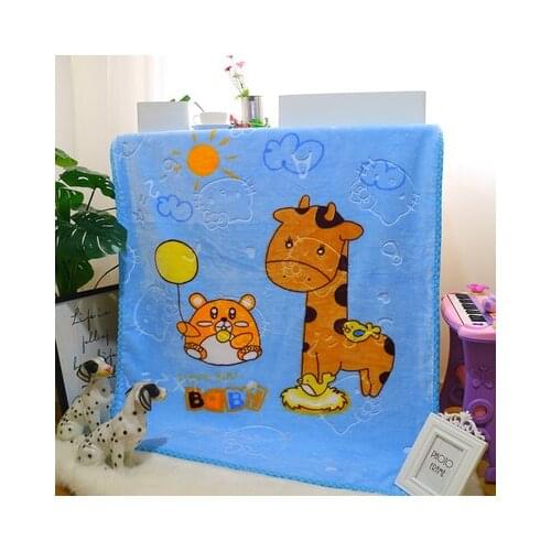 2018 Kids Cartoon Panda Lion Doraemon Bear Giraffe Fleece Blanket Size 100*130cm Children Blankets Super Soft Flannel