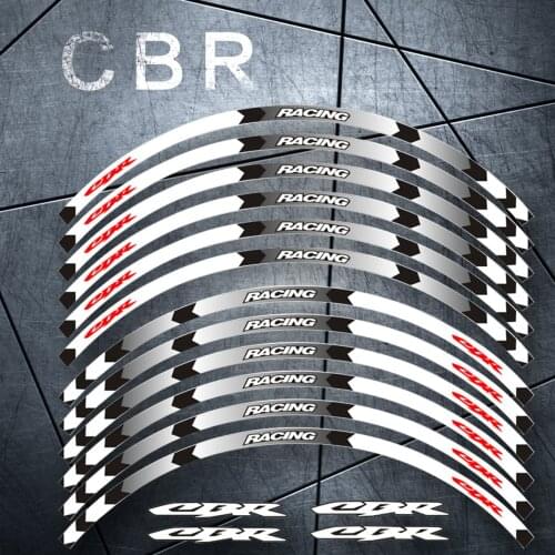 Hot sell High quality Motorcycle Wheel Sticker Decal Reflective Rim Bike Suitable For Honda CBR RR CBR CBR1000 600RR 650R 300R