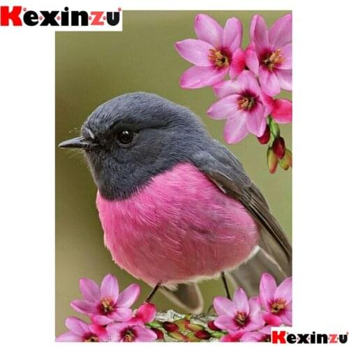 Kexinzu 5d diy Diamond Painting kit Animal Christmas Pink bird Cross stitch Diamond Embroidery 3d DIY 5D Diamond decoration gift