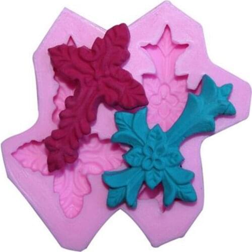 Cross Fondant Silicone Mold Kitchen Baking Cake Chocolace Candy Pastry Mould Ice Cube Clay Soap Molds Decoration Tools