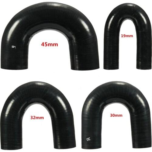 Multi-size 180 Degree Car Turbo Black Silicone Hose Intercooler Boost Hose Pipe Elbows Bends