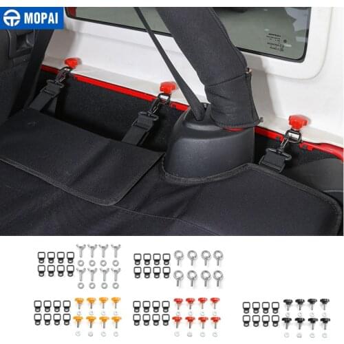 MOPAI 2 Door Car Interior Roof Screws Nut With Pull Buckle Kit Car Accessories for Jeep Wrangler JK JL 2007 -2018 Car Styling