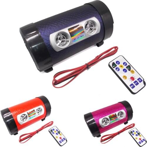 Motorcycle Bluetooth Music Speaker 4 Inch Scooter MP3 Player Motorbike USD/TF Studio Sound System Remote Control Alarm Speakers