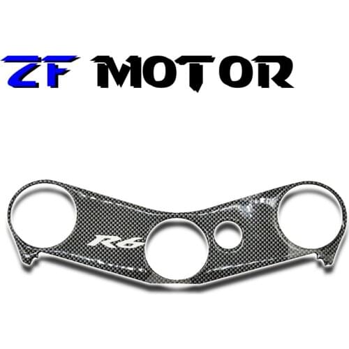 Motorcycle Top Triple Clamp Yoke R6 Sticker Central Console Carbon Fiber Pattern Case for YAMAHA YZF600 R6 2006 2007-2016