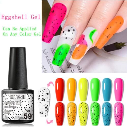 Mtssii 6ml Gel Nail Polish Eggshell Gel Varnishes For Black Hybrid Design Base And Top Coat For Gel Polish