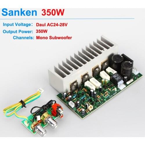 350W Subwoofer Amplifier Board For Sanken tube High Power Bass Mono Sound Amplifier for 10-12 inch speaker