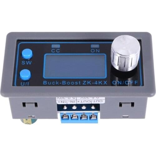 ZK-4KX CNC DC DC Buck Boost Converter CC CV 0.5-30V 4A Power Module Adjustable Regulated Power Supply for Solar Battery Charging