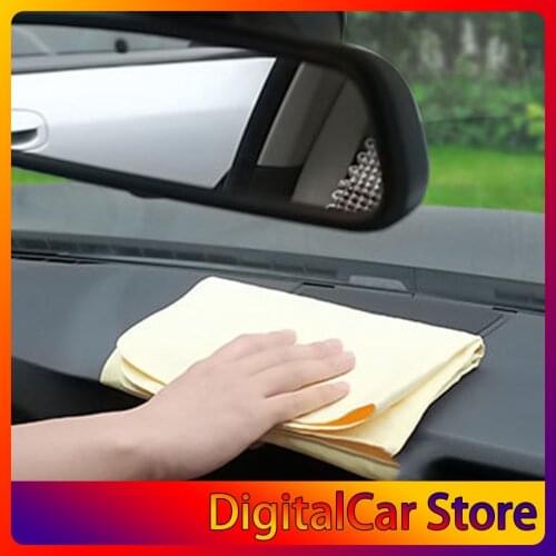 Drop shipping 66*43cm Natural Soft Chamois Leather Car Auto Cleaning Cloth Washing Suede Absorbent Towel Car Styling