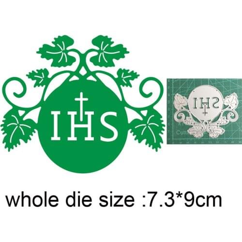 Grapevine IHS Frame New 2021 Metal Cutting Dies for DIY Scrapbooking Paper and Card Making Decorative Embossing Dies Craft dies