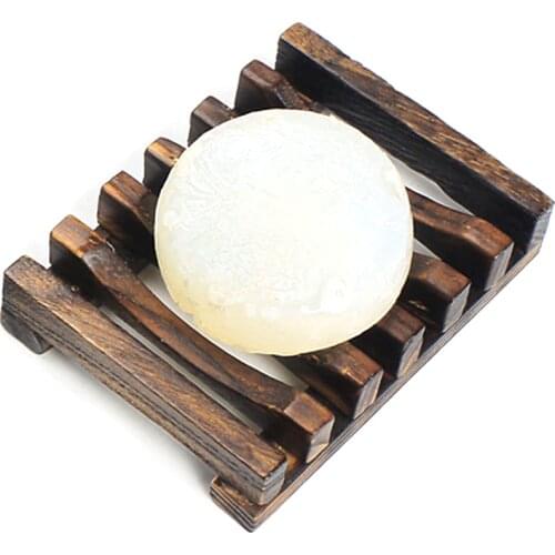 Natural wood soap dish rack bathtub shower tray box household soap box bathroom accessories