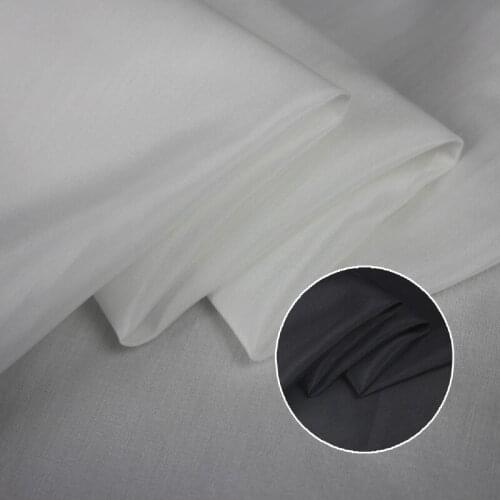 2017new 140cm wide 12mm silk cotton lining fabric solid color backing lining silk cotton fabric black and white 2 color