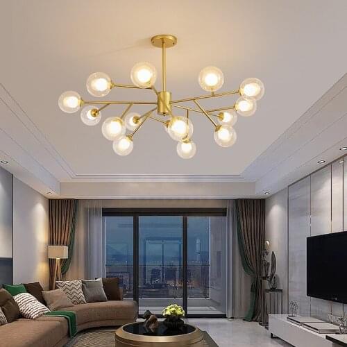 Nordic living room lamp bedroom lamp creative living room chandelier restaurant chandelier lighting lustre suspension moderne