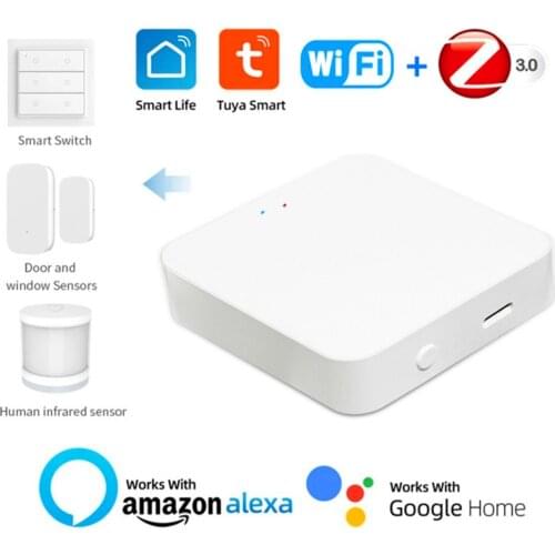 Tuya ZigBee 3.0 Smart Hub WIFI Gateway Bridge for App Voice Remote Control Works with Alexa Google Home Assistant